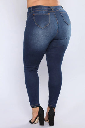 Plus Size Jeans High Waist Stretch Jeans