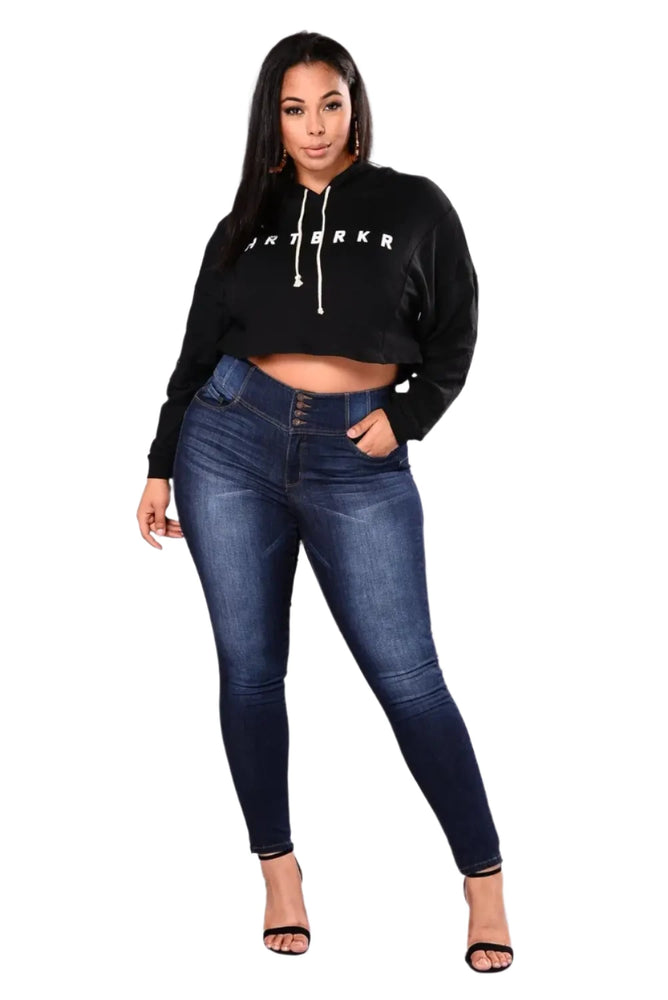 Women's plus size high waist jeans