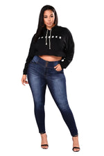 Women's plus size high waist jeans