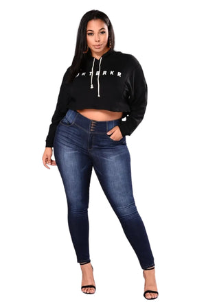 Women's plus size high waist jeans