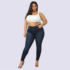 Plus size jeans high waist skinny jeans