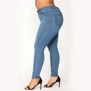 Plus size jeans high waist skinny jeans