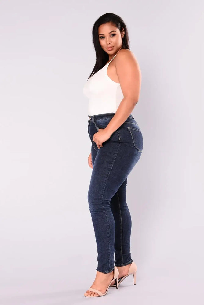 Plus Size Jeans High Waist Stretch Jeans