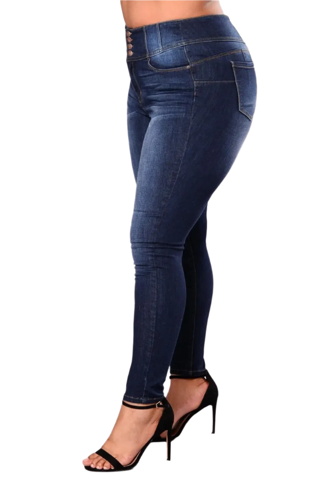 Women's plus size high waist jeans