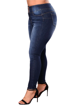 Women's plus size high waist jeans