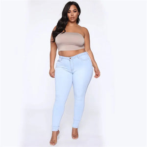 Plus size jeans high waist skinny jeans