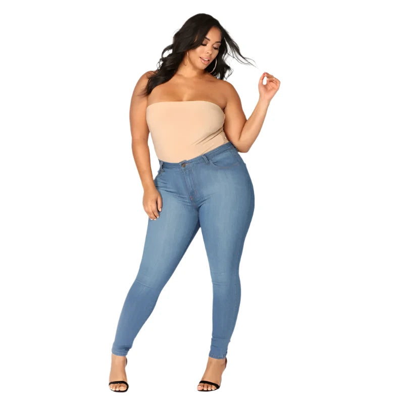Plus size jeans high waist skinny jeans