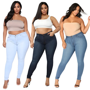 Plus size jeans high waist skinny jeans