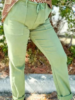 Loose Harem Jeans, Elastic Waist
