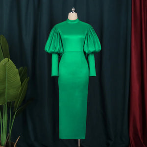 Party Dresses Blue Long Puff Sleeve