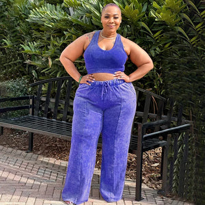 Plus Size Fashion Jogger Pants Set