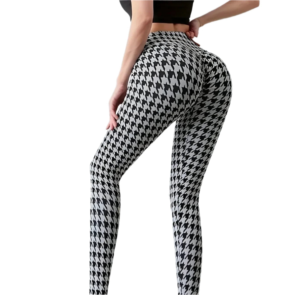 Houndstooth Print Skinny Leggings