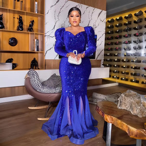 luxury dresses Sequin mesh dresses