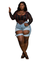 Plus Size Outwears Long Sleeve T-shirts