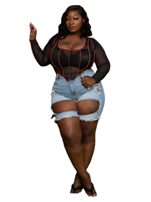 Plus Size Outwears Long Sleeve T-shirts