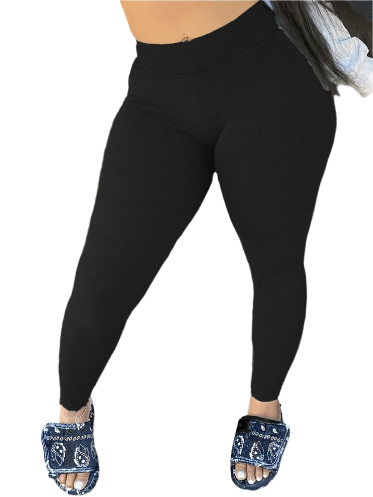 Solid Skinny Leggings Casual