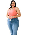 Loose Harem Jeans, Elastic Waist