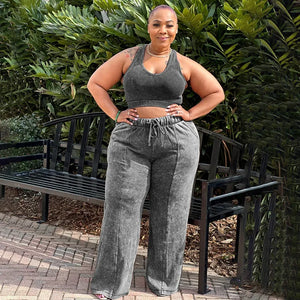 Plus Size Fashion Jogger Pants Set