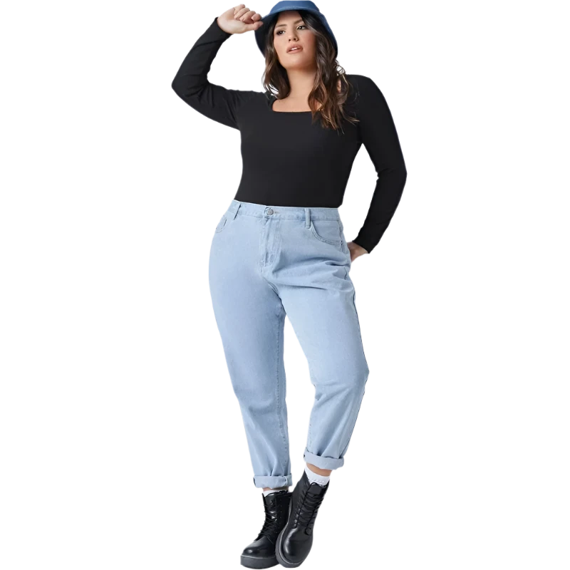 Plus Size Square Neck Elegant Top