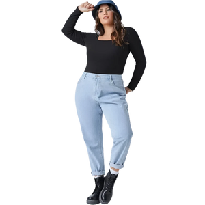 Plus Size Square Neck Elegant Top