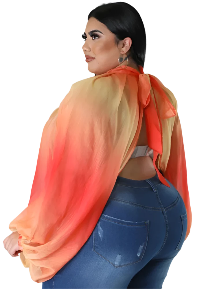 Sexy Plus Size Tops Half High Neck Blouses