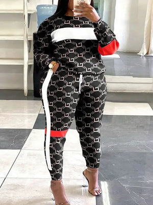 Outifits New Plus Size Geometric Print