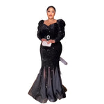 luxury dresses Sequin mesh dresses