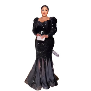 luxury dresses Sequin mesh dresses