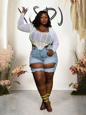 Plus Size Outwears Long Sleeve T-shirts