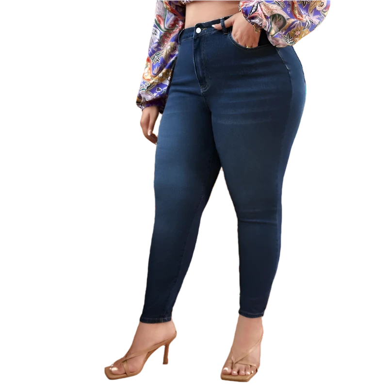 Women Jeans High Waist Plus Size