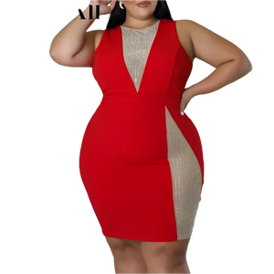 Shiny Crystal Rhinestone Party Club Dress