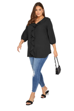 Plus Size Sexy V-neck Elegant Chic Blouse