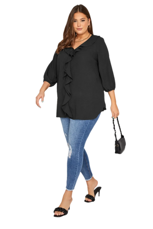 Plus Size Sexy V-neck Elegant Chic Blouse