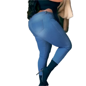 Skinny Jeans High Waist Stretch Denim