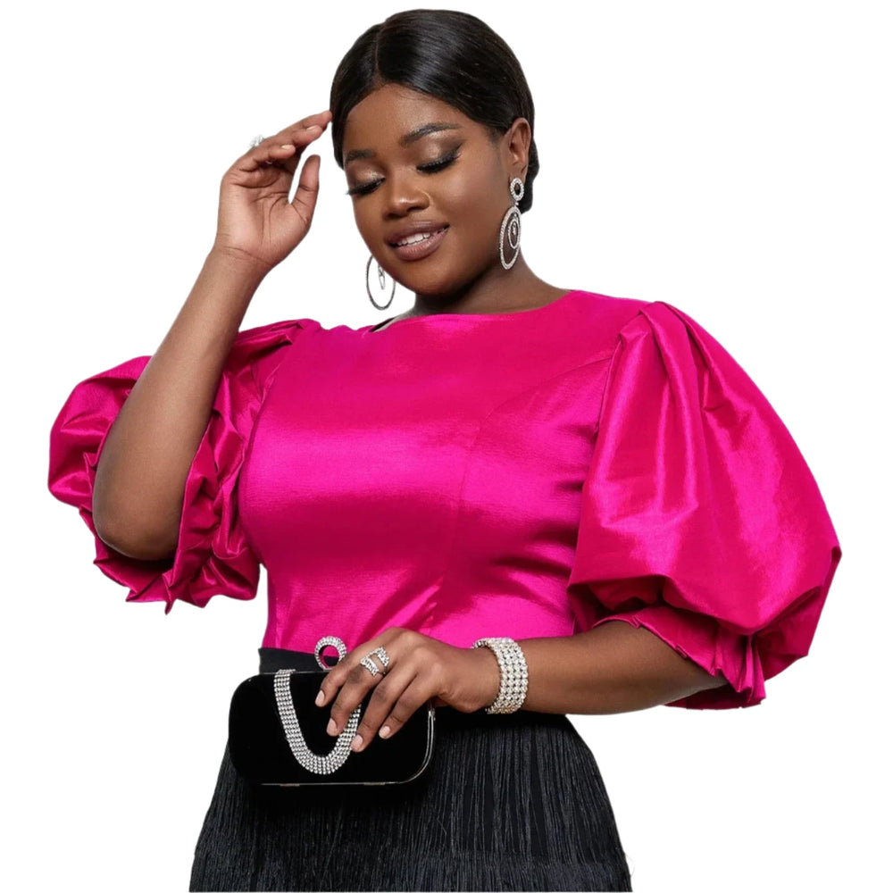 Fashion Tops for Women Lantern Sleeve