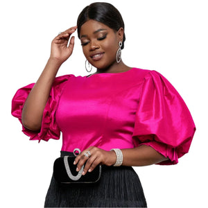 Fashion Tops for Women Lantern Sleeve