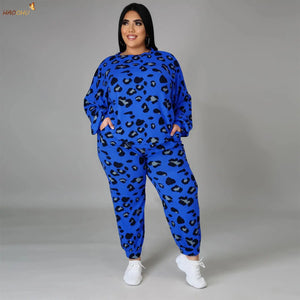 O-Neck Long Sleeve Leopard Print