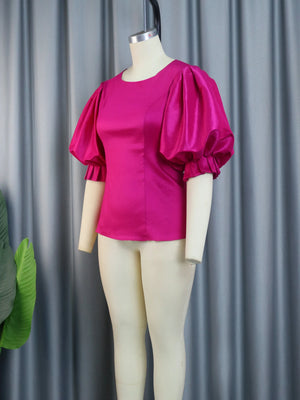 Fashion Tops for Women Lantern Sleeve