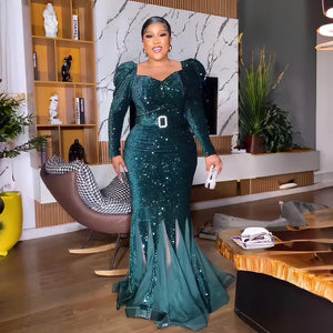 luxury dresses Sequin mesh dresses