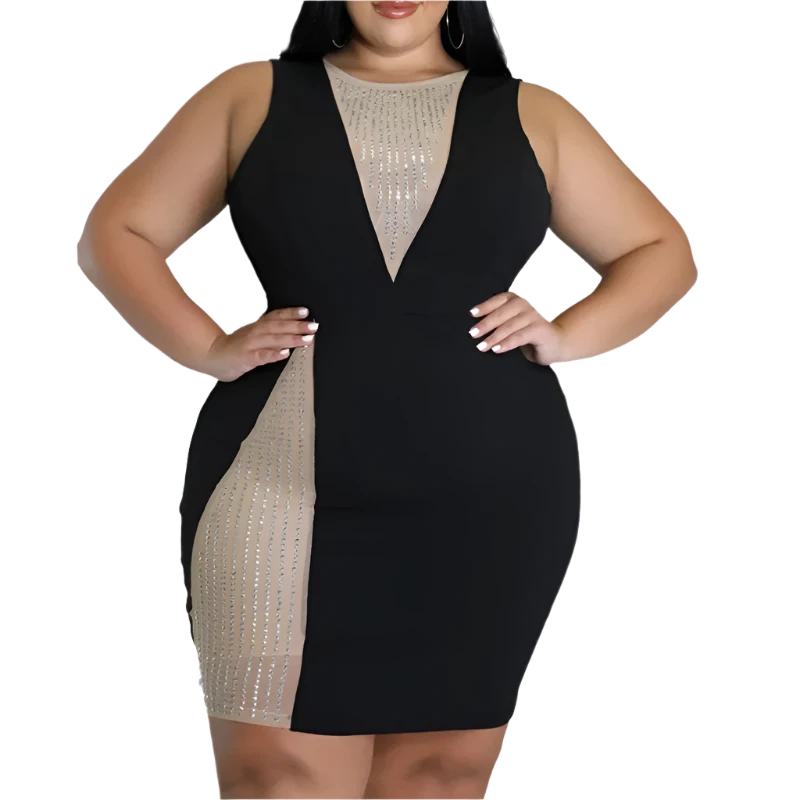 Shiny Crystal Rhinestone Party Club Dress