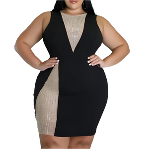 Shiny Crystal Rhinestone Party Club Dress